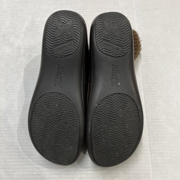 Alegria Juneau Boots Women 11 Brown Knit Sock Upper Slip On Suede Casual Comfort - Picture 7 of 11